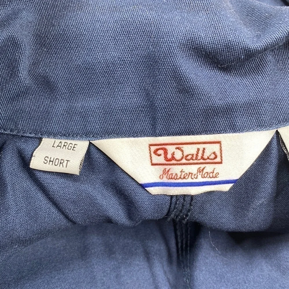 Walls Master Made Navy Blue Coveralls Large Short